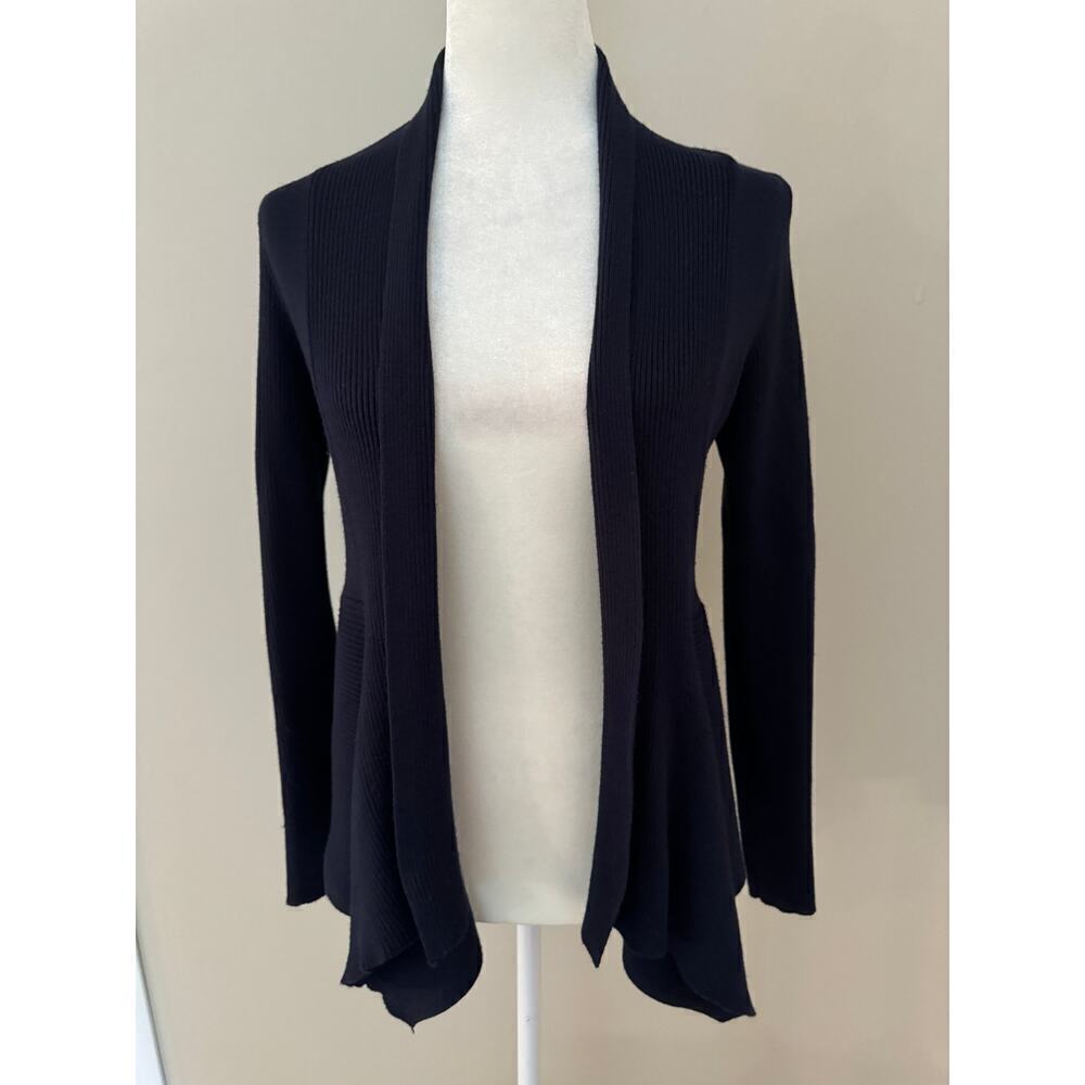 Verve Ami Women's Blue Open Front Long Sleeve Cardigan Size Medium - Picture 2 of 8